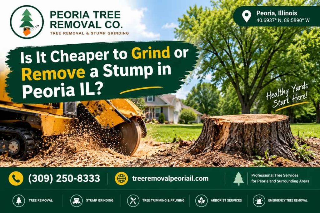 Is it cheaper to grind or remove a stump in peoria il