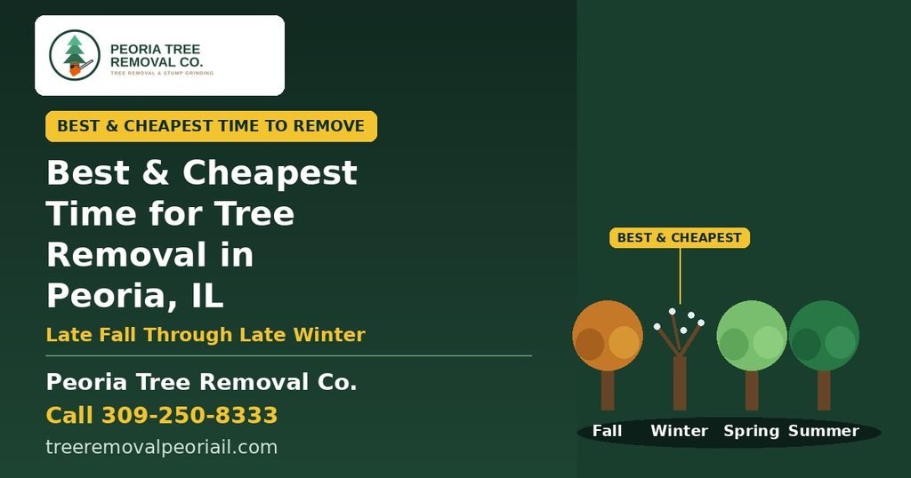 Best and Cheapest Time of Year for Tree Removal in Peoria, IL
