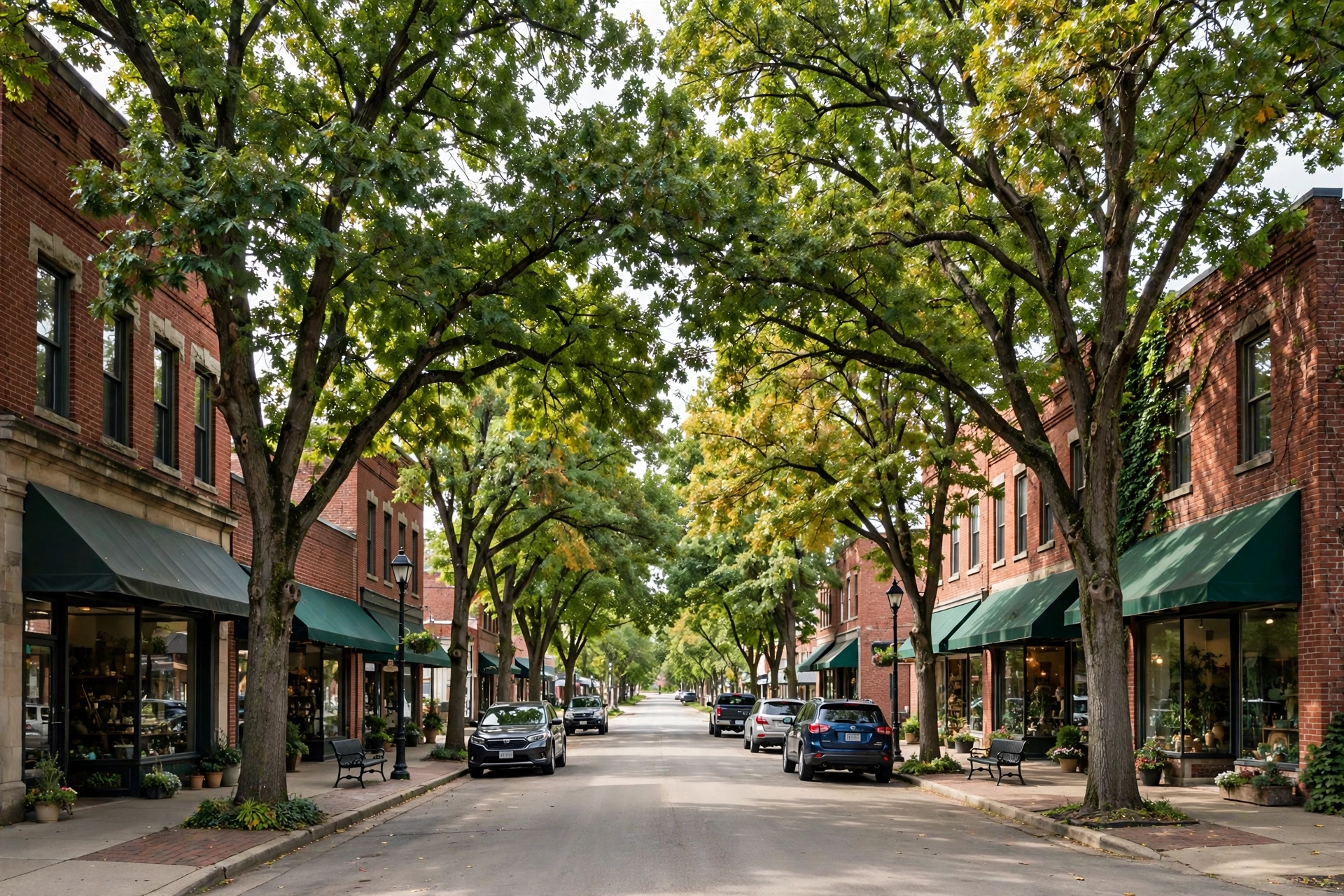 Tree removal Morton IL 61550 — small-town street with mature street trees