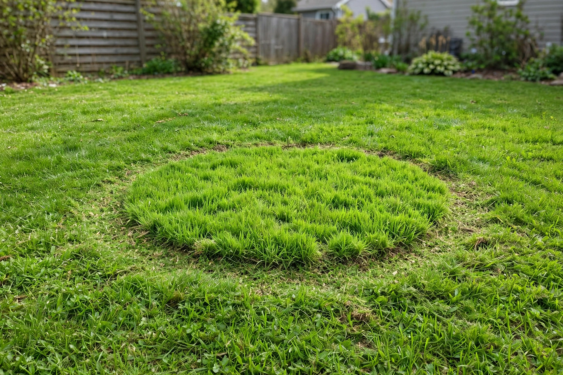 Planting over ground stump Peoria IL — fresh topsoil and grass seed over stump site