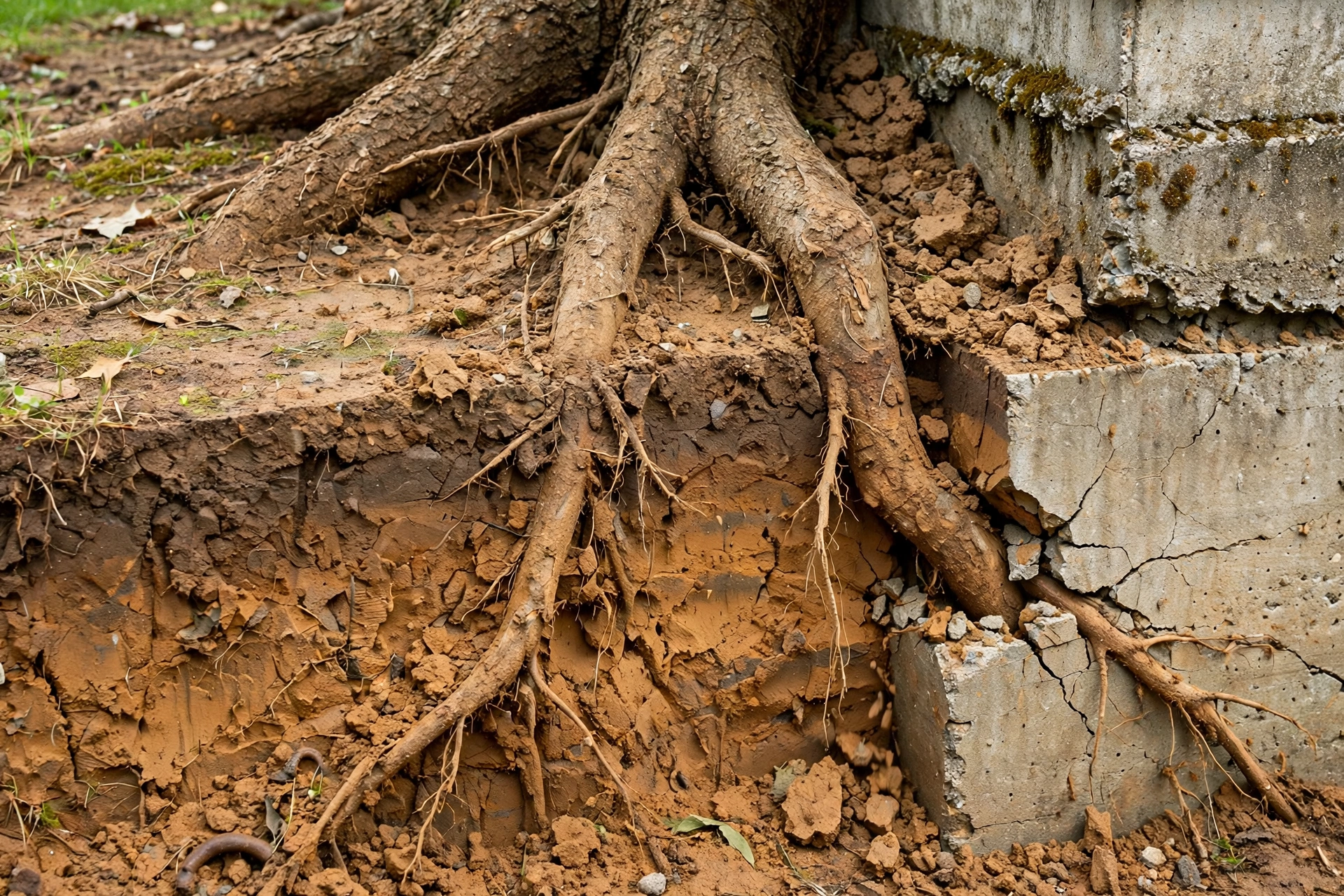 Dangerous DIY tree removal Peoria IL — falling tree section near a roof