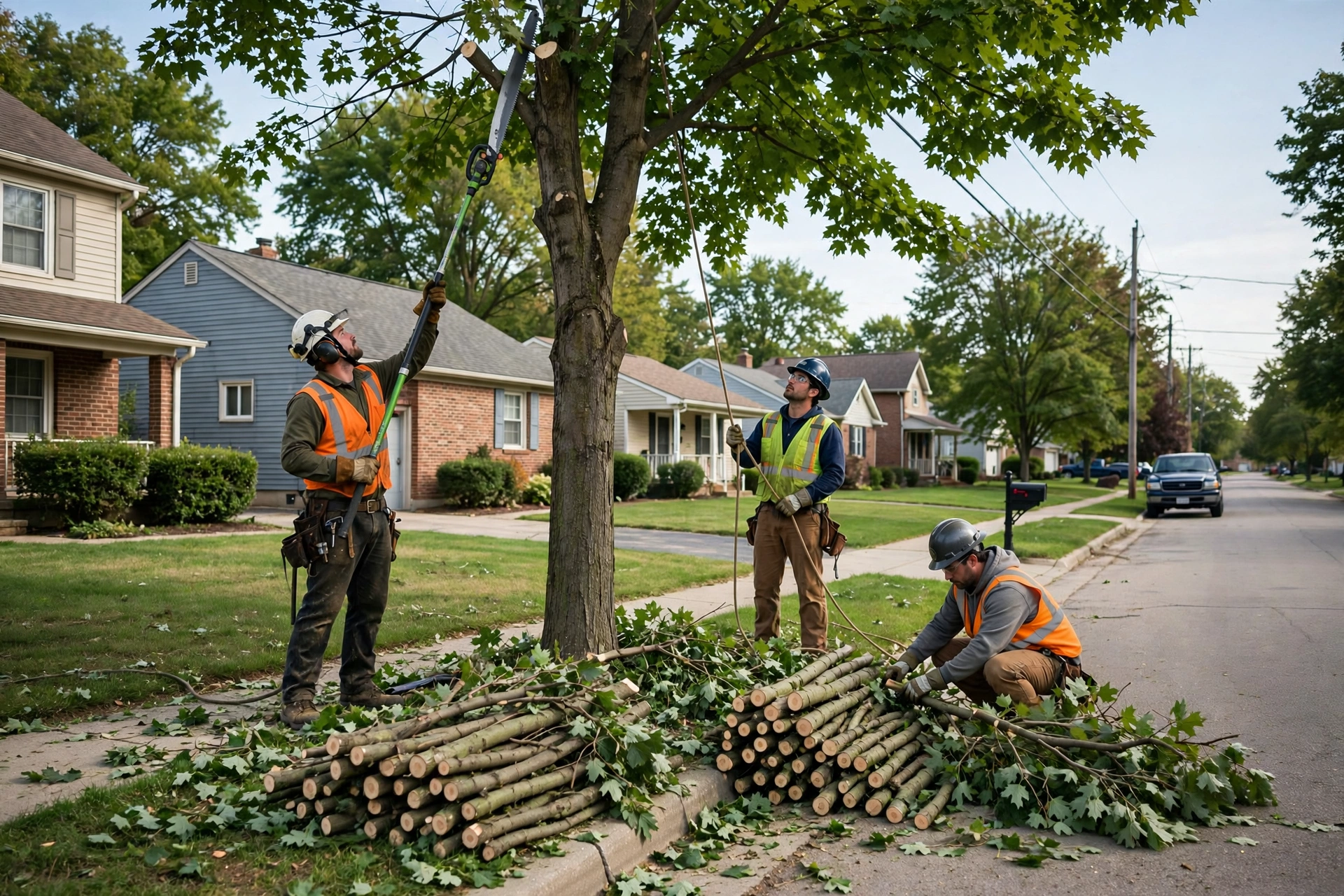 Best time to prune trees Central Illinois — dormant winter pruning on mature tree
